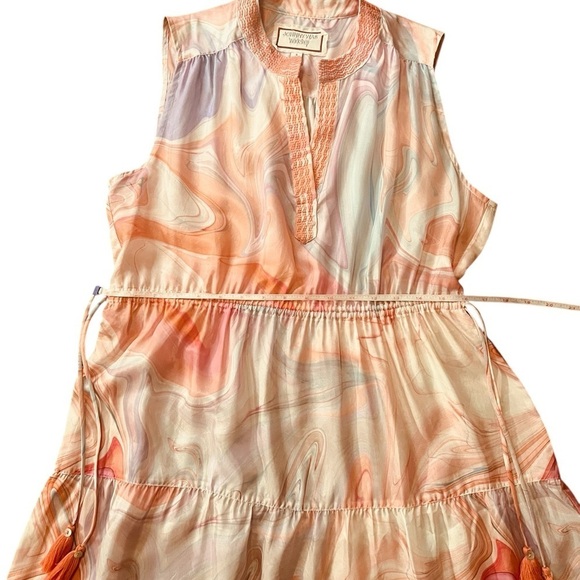 JOHNNY WAS WORKSHOP SLEEVELESS SILK TIERED DRESS SIZE SMALL - Picture 8 of 12